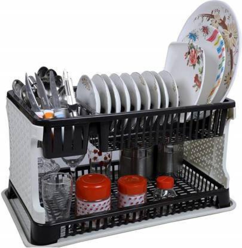 Flipkart SmartBuy Dish Drainer Kitchen Rack Plastic, Steel Price