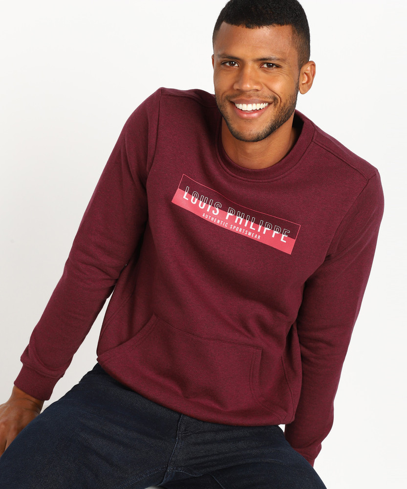 Sleeve Printed Men Sweatshirt 