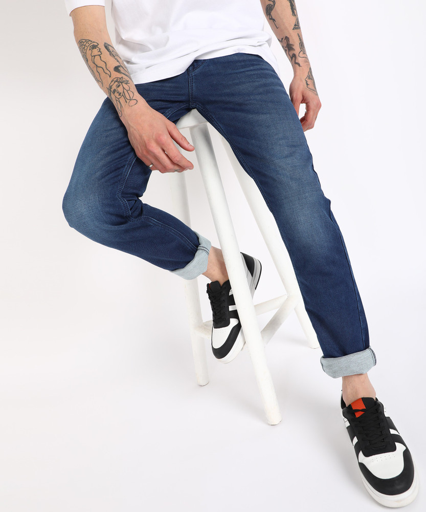 Buy INTEGRITI Slim Men Dark Blue Jeans 