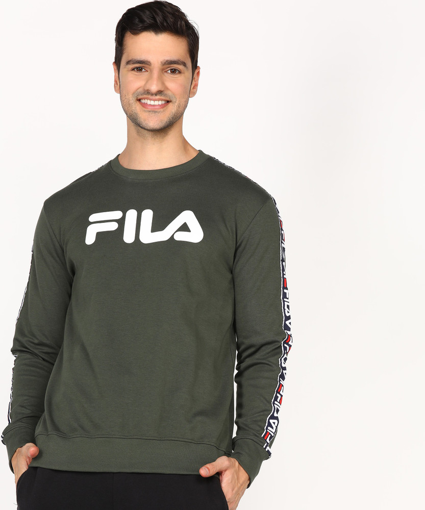 Sleeve Graphic Print Men Sweatshirt 