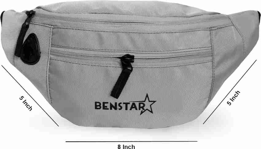 Benstar Swag Waist Bag Elegant Style Travel Pouch Passport Holder Men or  Women Handy Hiking Zip Pouch Document Money Phone Belt (Black) (Black)