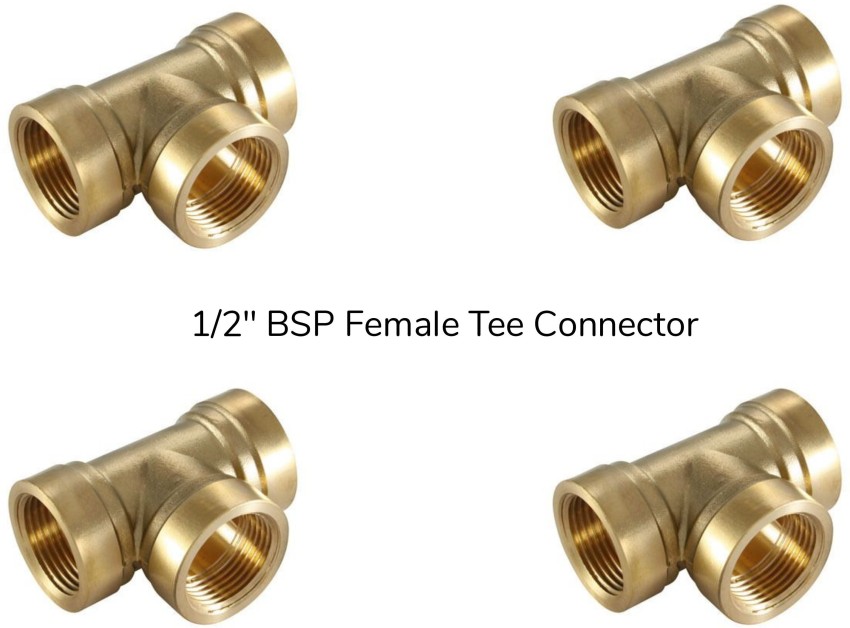 Meltec Brass 1/2 BSP Tee joint, 3 Way Female Connector for Air hose, Pipe  line, Hydraulic systems, Gardening, Plumbing, Gas Lines, Fuel Pipelines,  Water Irrigation 3-Way Tee Pipe Joint Price in India 