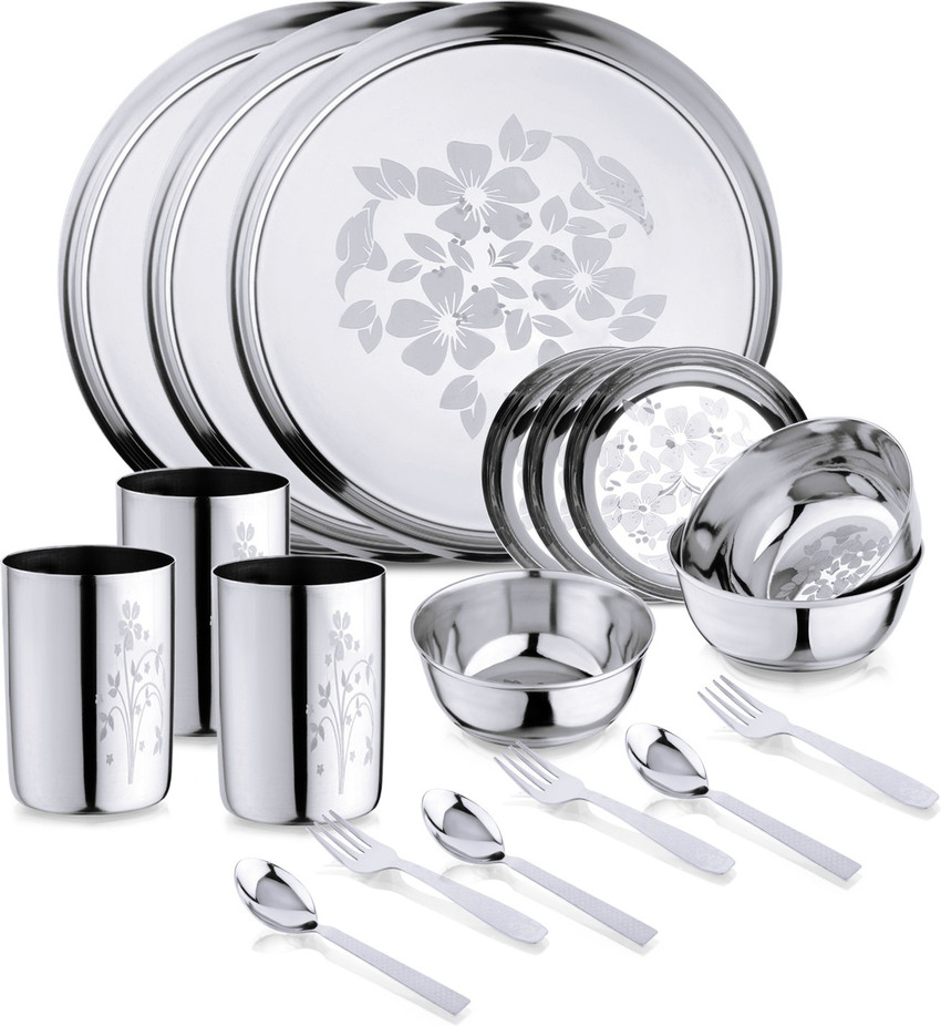 Steel dinner clearance set