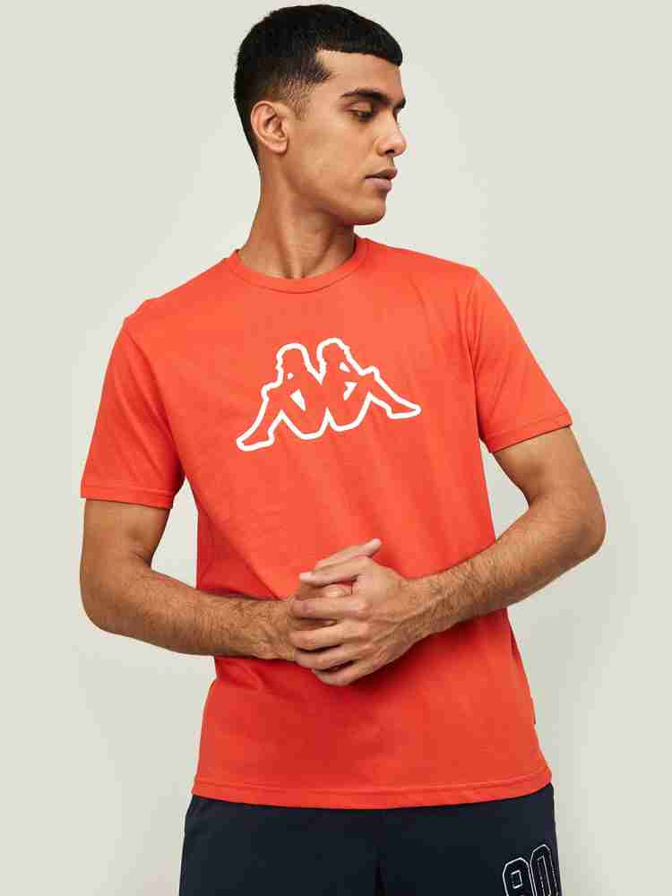 Kappa Printed Men Round Neck Orange T-Shirt - Buy Kappa Printed Men Round Neck Orange T-Shirt Online Best Prices in India | Flipkart.com