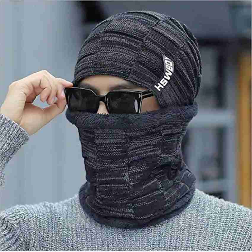 Luxury Designer Unisex Winter Fashion Set With Beanie, Scarf, And