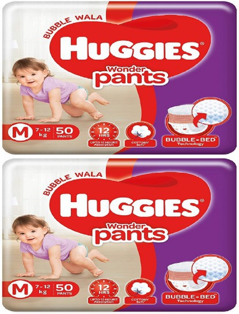 Huggies Wonder Pants Medium m Size Baby Diaper Pants 50 Count