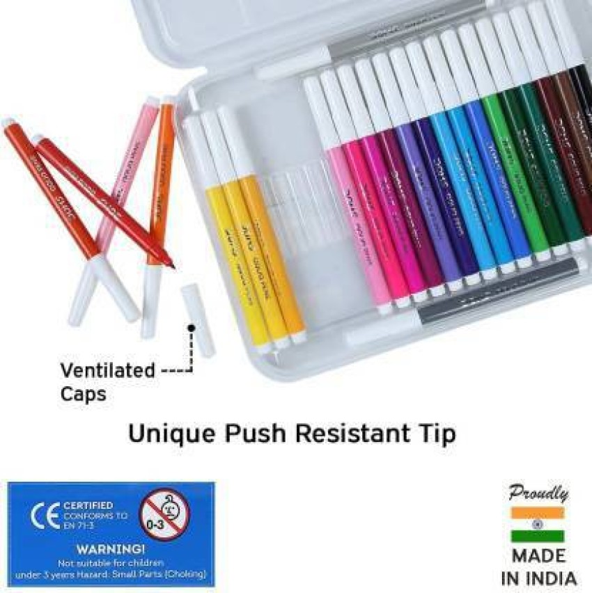 Flipkartcom  Definite Glitter Pen Neon Color 10 mm Superfine Tip Nib Sketch  Pen 