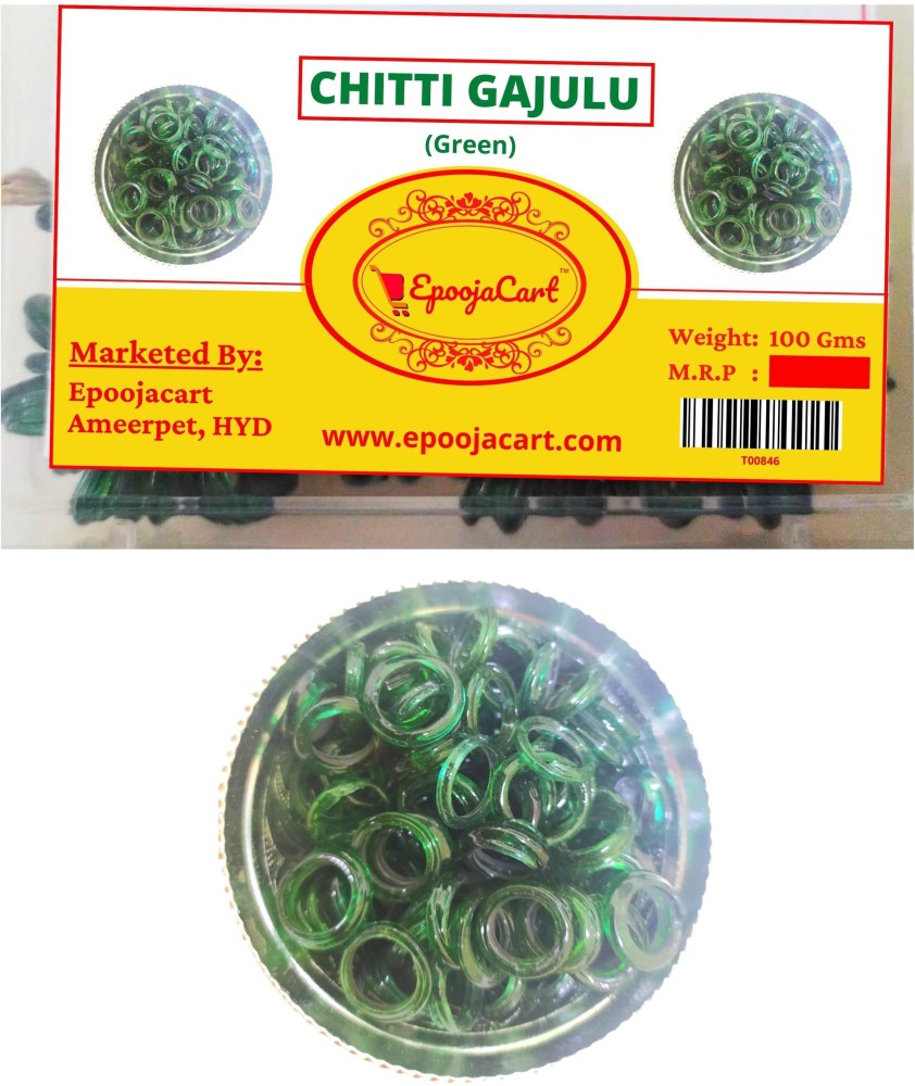 Epoojacart 108 Green Chitti Gajulu for Ammavari Pooja- Small ...