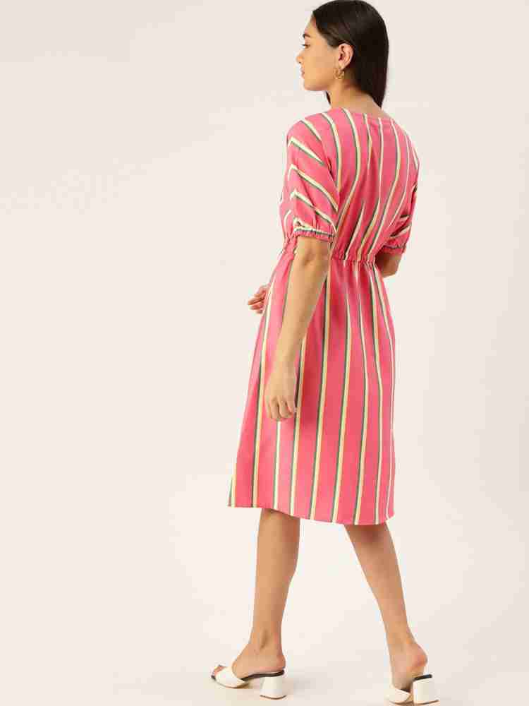 Dressberry Women A-line Pink Dress - Buy Dressberry Women A-line Pink Dress  Online at Best Prices in India 