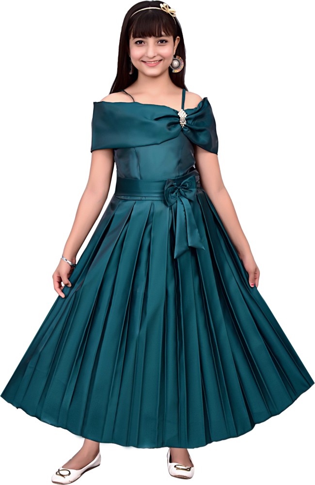 Buy NOYYAL Girls Maxi Net  Satin Gown Dress for KidsGreen910 Years  Online at Best Prices in India  JioMart