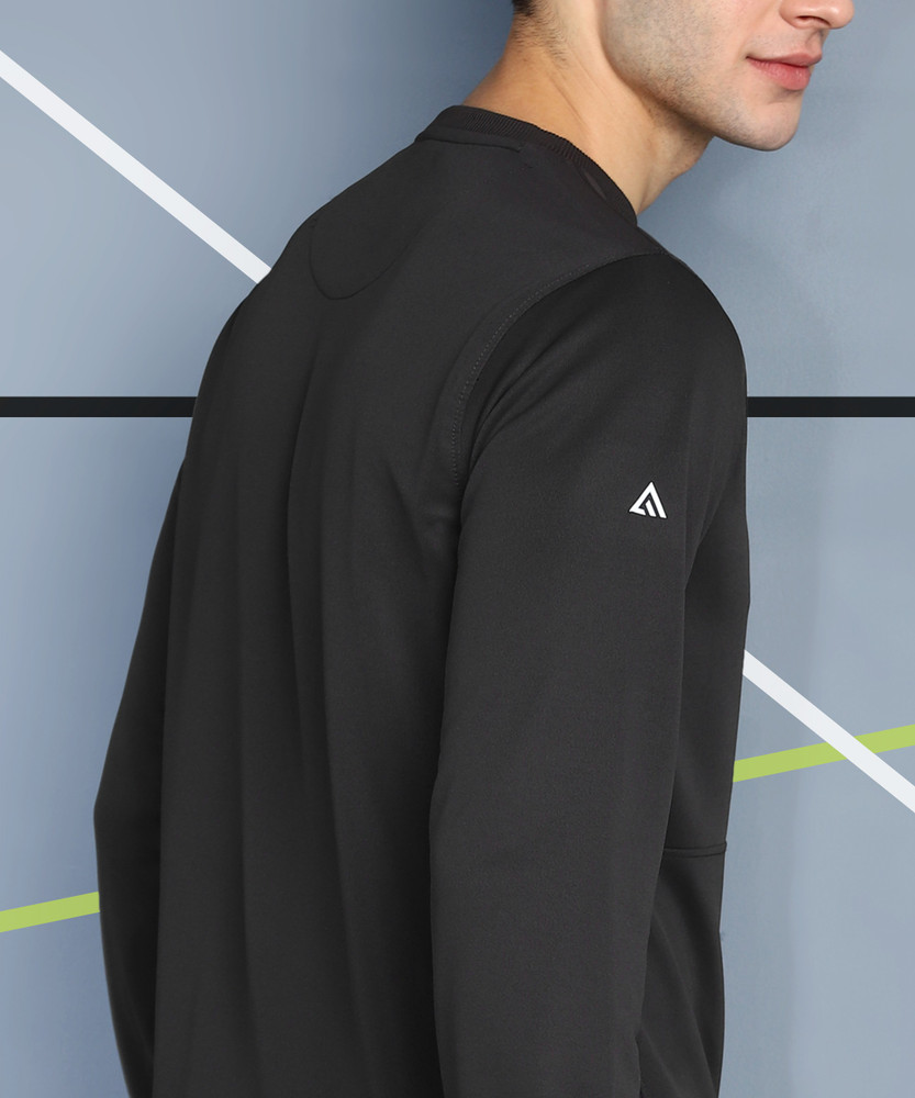Sleeve Solid Men Sweatshirt 