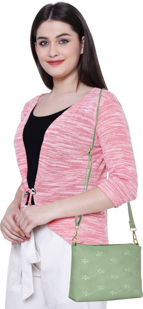 SHAMRIZ Women's & Girl’s Stylish Cross-Body Sling Bags With Beautiful Flower Designer Design With Adjustable Strap | Ladies Purse Handbag | Sling
