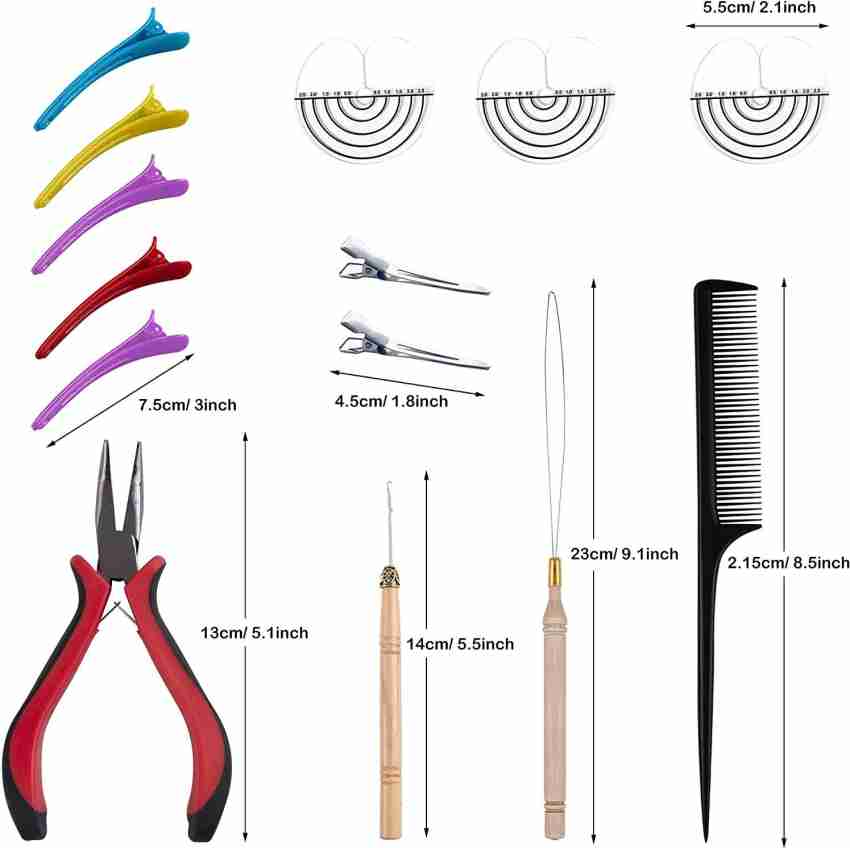 Hair Extentions Tools Kit 2500pcs Micro Rings Links Beads, 5mm Silicone  Lined Beads For Human Hair Extensions Tool-multi-colored With 1 Pcs Pulling  Hook And 1 Pcs Hook Needle