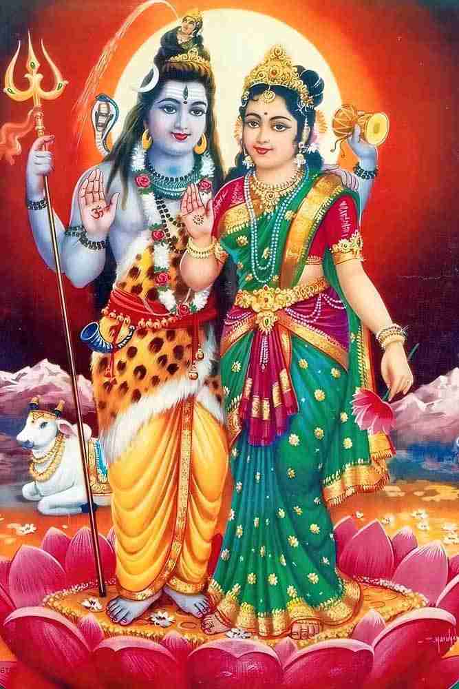 Lord Shankar with Goddess Parvati Mata Religious Waterproof Vinyl Sticker Poster || (24 inch X 18 inch) can3015-2 Fine Art Print - Religious posters in India - Buy art, film, design, movie, Lord Shankar with Goddess Parvati Mata Religious Waterproof Vinyl Sticker Poster || (24 inch X 18 inch) can3015-2 Fine Art Print - Religious posters in India - Buy art, film, design, movie,