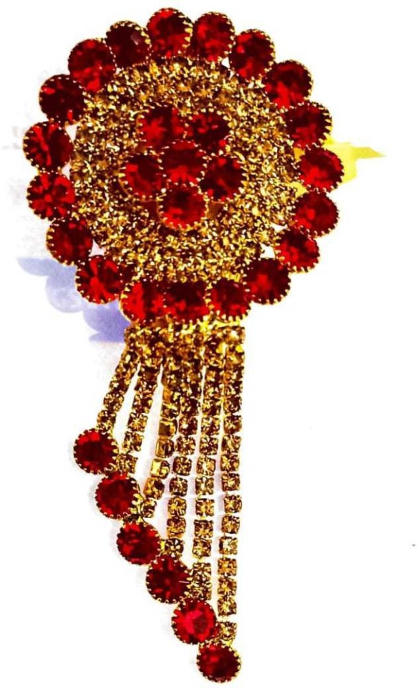 Peacock American Diamond Studded Saree Pin