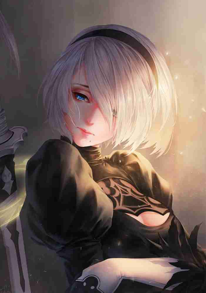 anime, anime girl, fan art, 2B (Nier: Automata) background hd