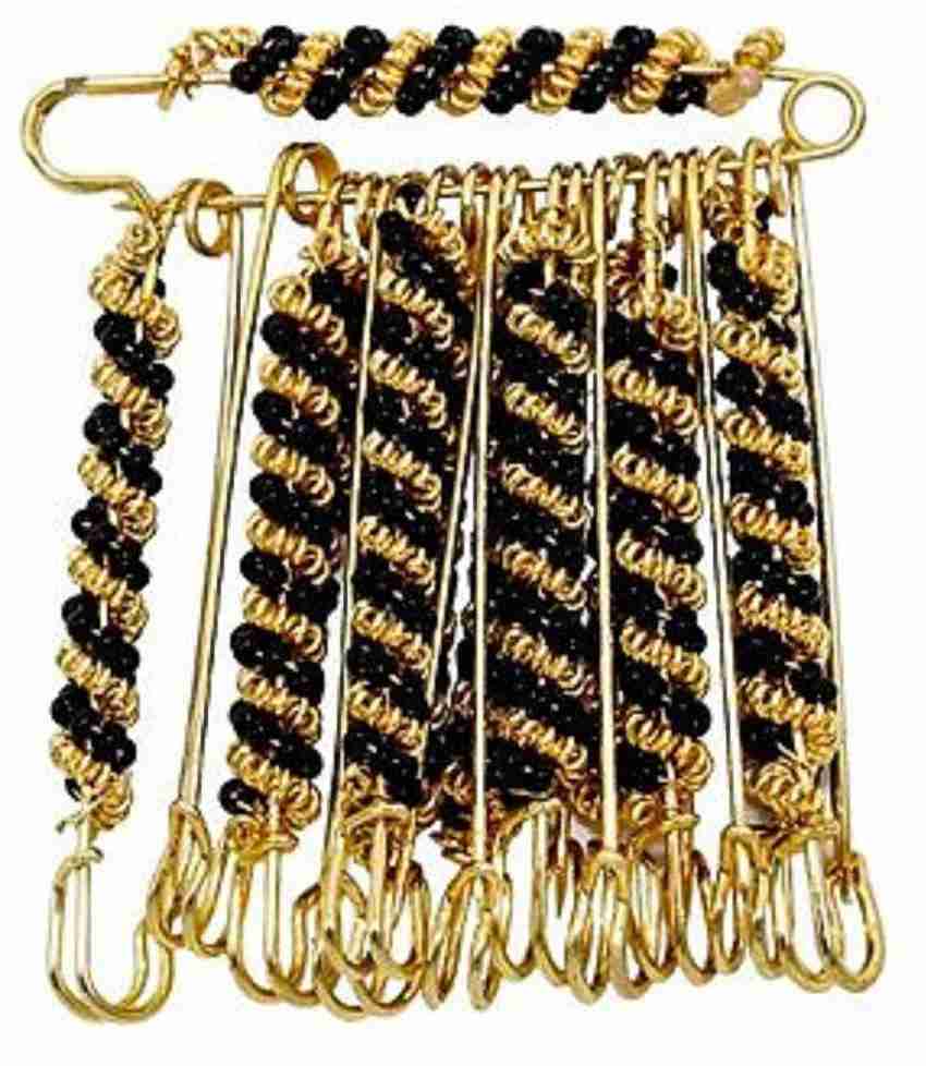 MYYNTI Women and Girls Golden Safety Pins Saree pin Ladies Hijab ...