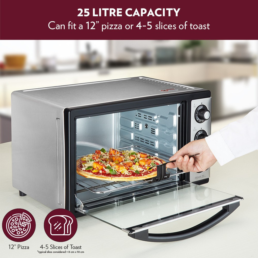 Borosil Prima 10 Liters Oven Toaster Grill, Grey Nikshan