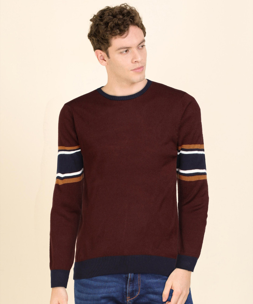 NUMERO UNO Solid Crew Neck Casual Men Brown Sweater - Buy NUMERO UNO Solid  Crew Neck Casual Men Brown Sweater Online at Best Prices in India |  Flipkart.com