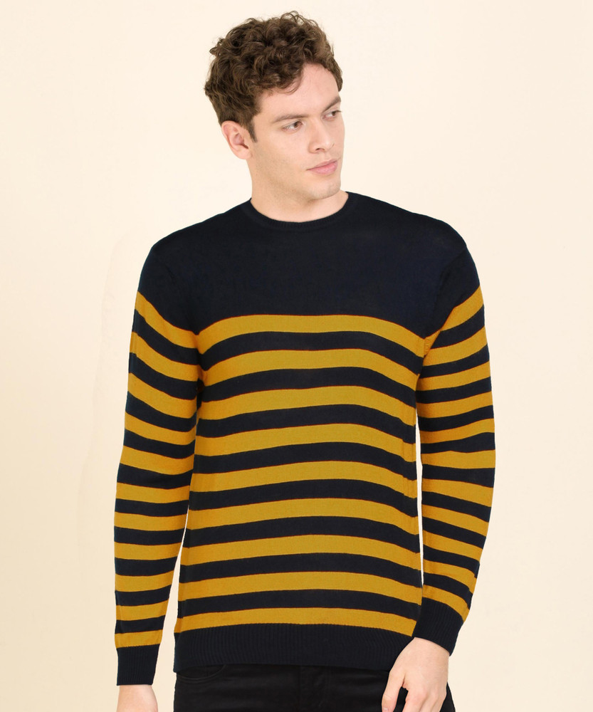 NUMERO UNO Striped Crew Neck Casual Men 