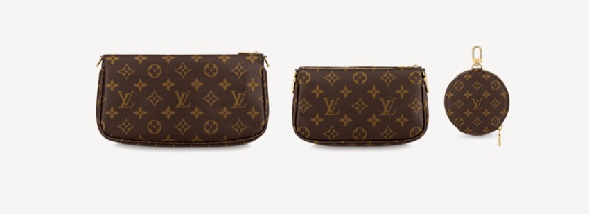 Louis Vuitton Multi Pochette Accessories Monogram Canvas Khaki Strap G