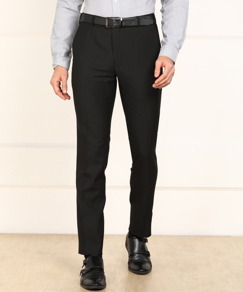 Raymond Slim Fit Men Black Trousers 