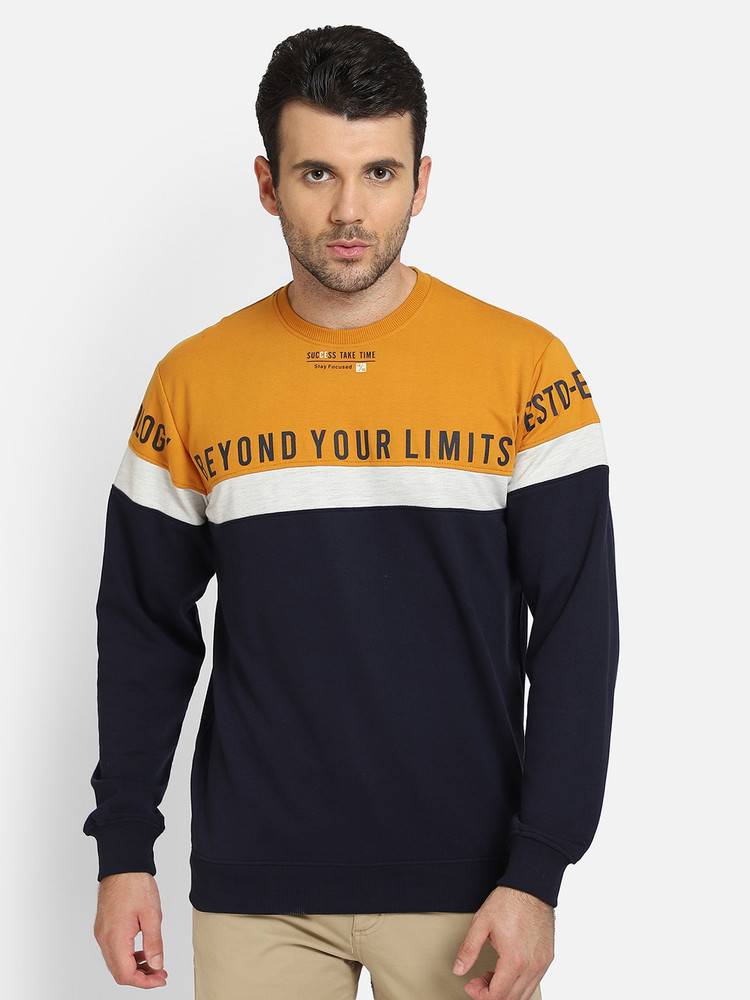 Buy CANTABIL Color Block Men Round Neck 