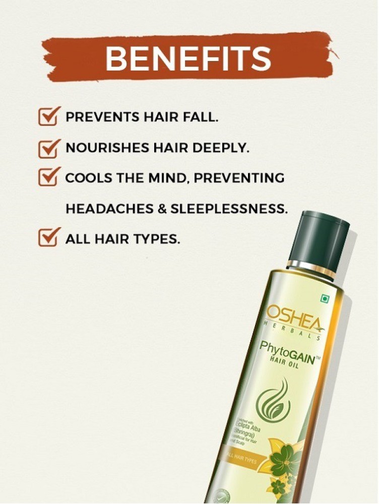Oshea Herbal Phytogain Hair Vitalizer 120ml-Pack of 1 - Price in India, Buy  Oshea Herbal Phytogain Hair Vitalizer 120ml-Pack of 1 Online In India,  Reviews, Ratings & Features 