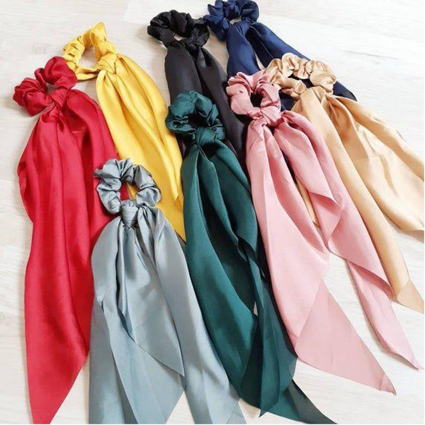 Buy Scrunchies Hair Ties for Women  Big Silk Satin Scrunchie Exra Large  Jumbo Gaint Oversized Cute Scrunchy for Curl Thick Hair Ligas Para el  Cabello De Mujer Decorations Hair Accessories Gift