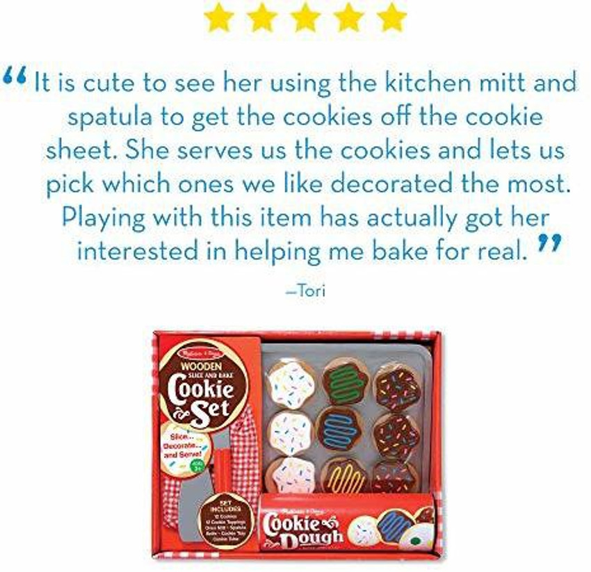 Melissa & doug slice and bake wooden cookie play food set new arrivals