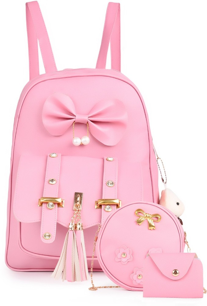 Buy Caaju Small 5 L Laptop Backpack Pink college bag for Girls Pink at  Amazonin
