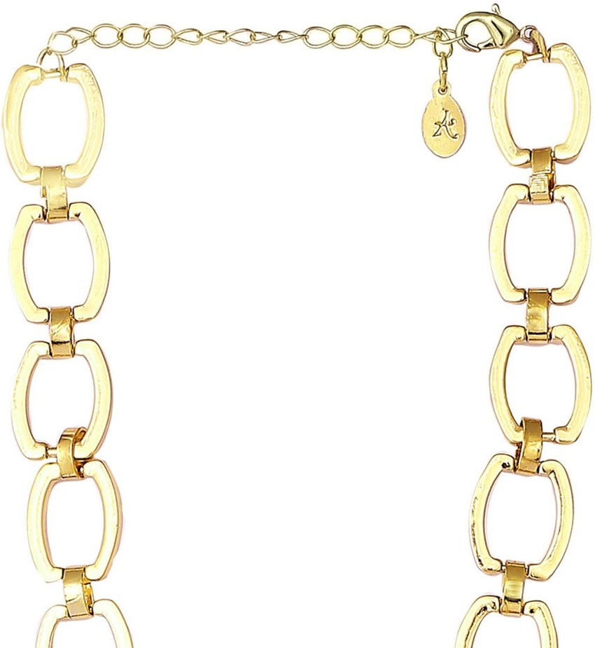 OOMPH Silver Tone Link Chain Heart & Lock Multi Layer Necklace