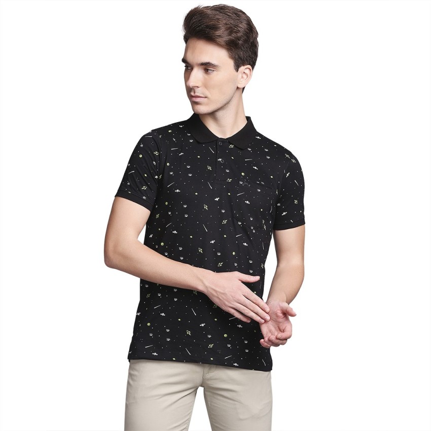 Cotton Mens Polka Dot T Shirt, V-neck Collar