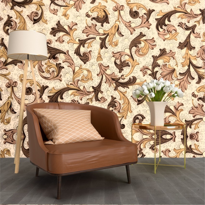 Livingwalls Wallpaper Flowers Beige Brown Cream 372262