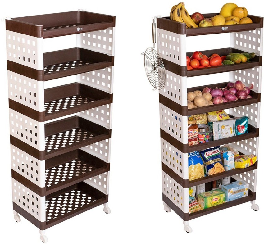 Kitchen Storage Basket Plastic Multi-functional Vegetables Fruit Racks with  Cover Storage Basket for Organizers Storage