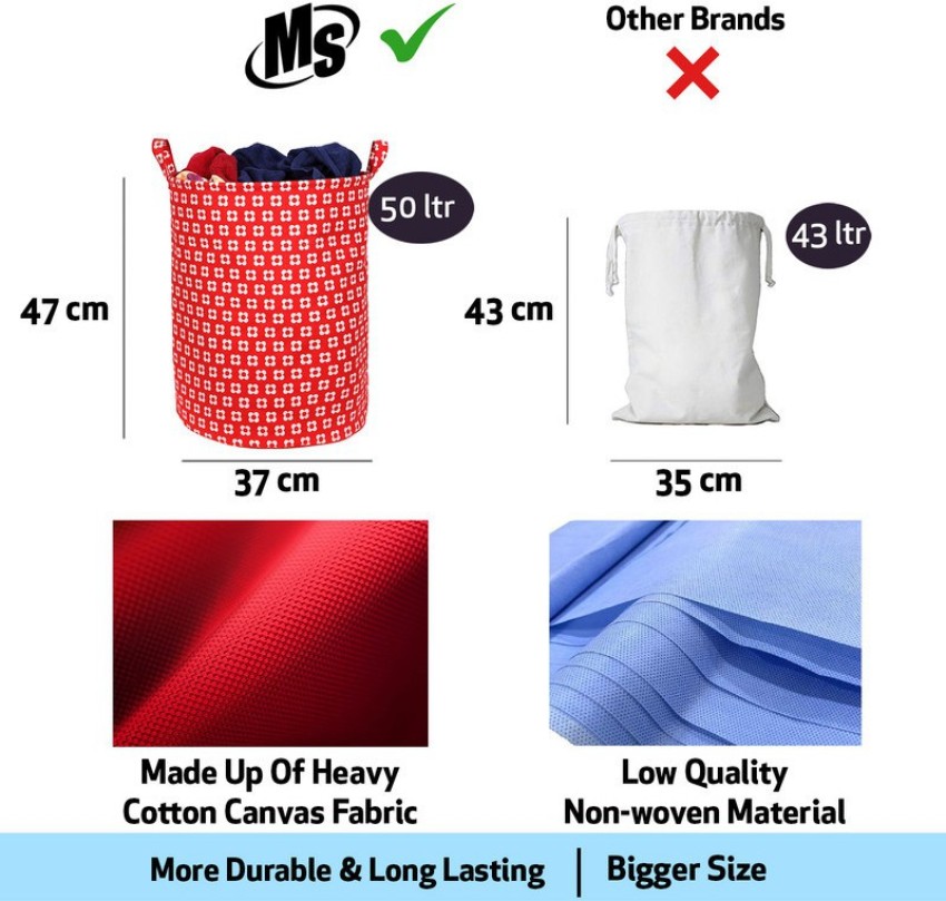MS Unique Bags 50 L Red Laundry Basket - Buy MS Unique Bags 50 L Red  Laundry Basket Online at Best Price in India