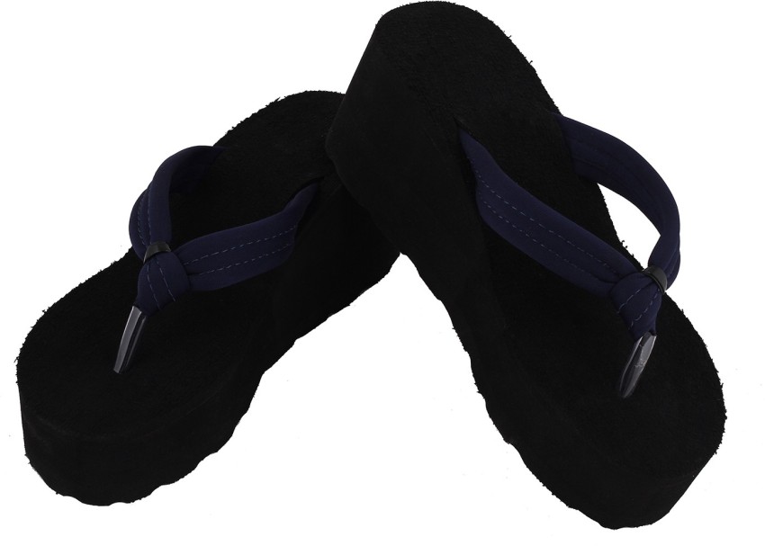 Women's Platform Stiletto Heels, Black Waterproof Lightweight Slip