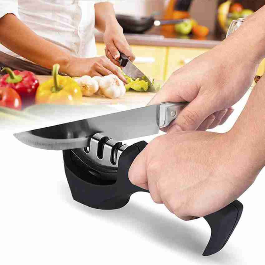 4-in-1 Kitchen Knife Accessories,3-Stage Kitchen Knife Sharpener