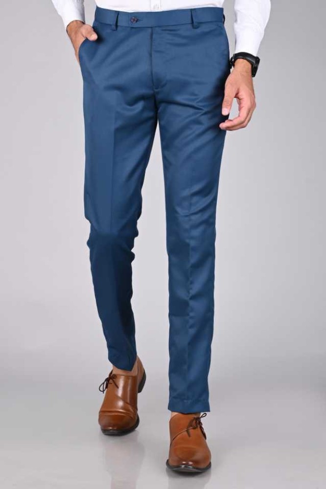 Buy Louis Philippe Blue Trousers Online - 734515 | Louis Philippe