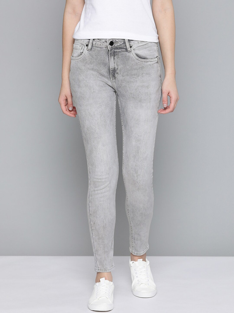 Mast \u0026 Harbour Skinny Women Grey Jeans 