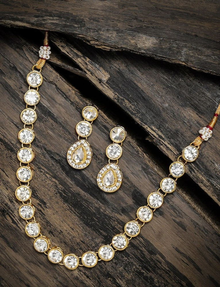 JewelShadi Gold Party Wear Necklace Set 