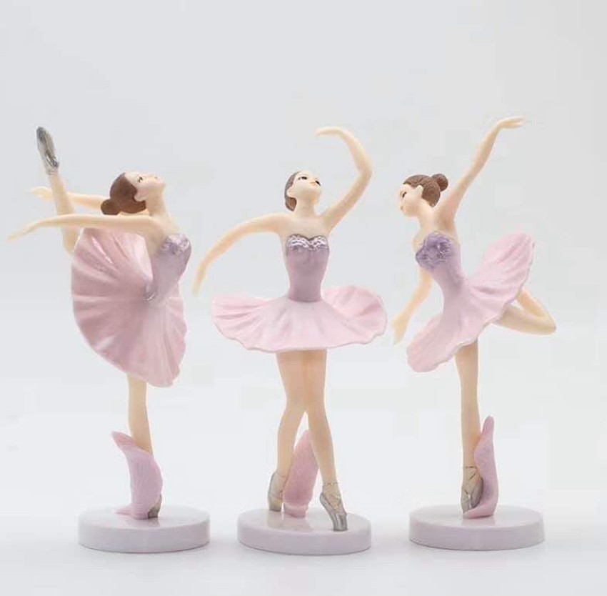 3X Dancing Girl Ballerina Figurine Ballet Cake Topper Miniature Statuette  Decors | eBay