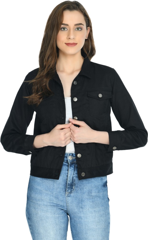 Blushia Full Sleeve Solid Women Denim Jacket - Buy Blushia Full Sleeve  Solid Women Denim Jacket Online at Best Prices in India