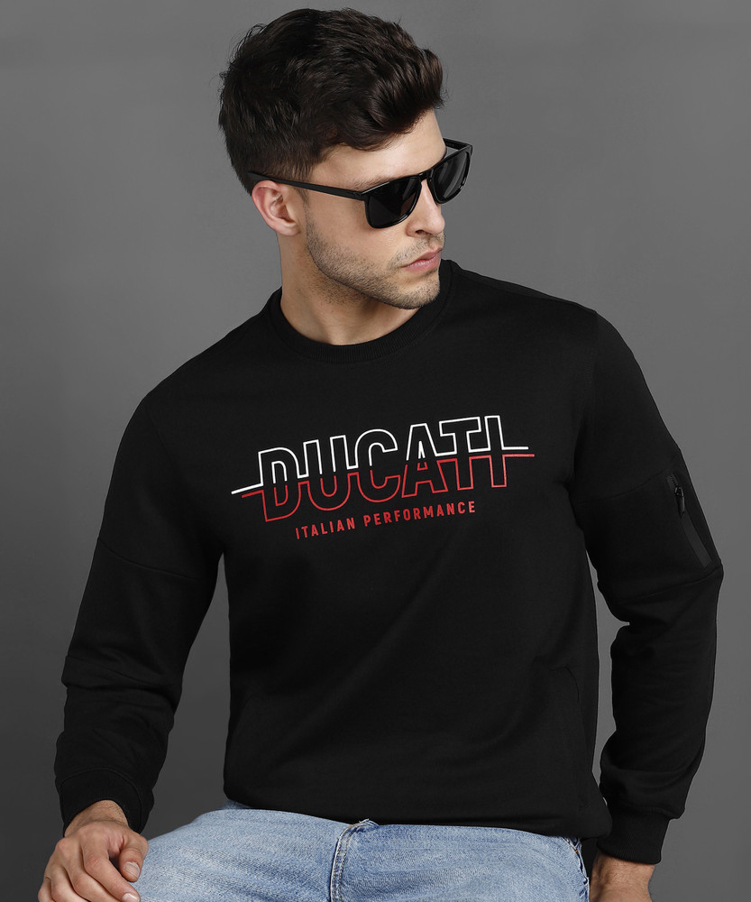 Sleeve Printed Men Sweatshirt 