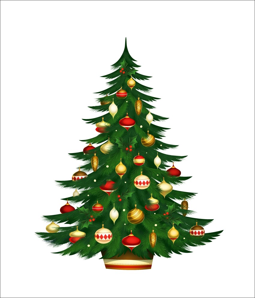 K2A Design 59 cm decoratuve beautiful christmas tree Self Adhesive ...