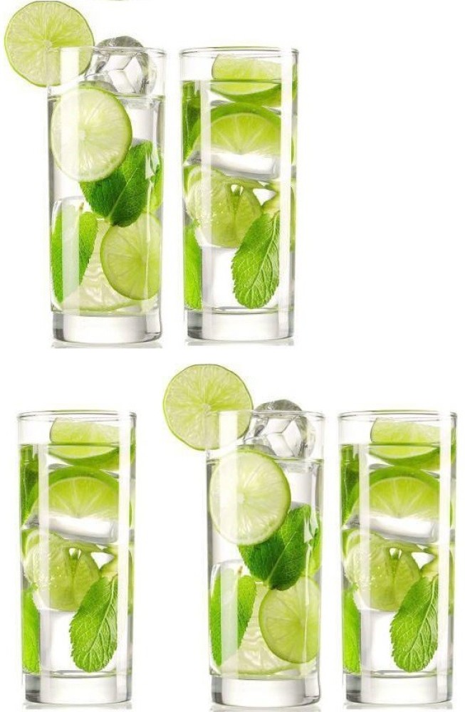 Brezzycloud (Pack of 6) 6 Aesthetic Drinking Juice Glass Perfect