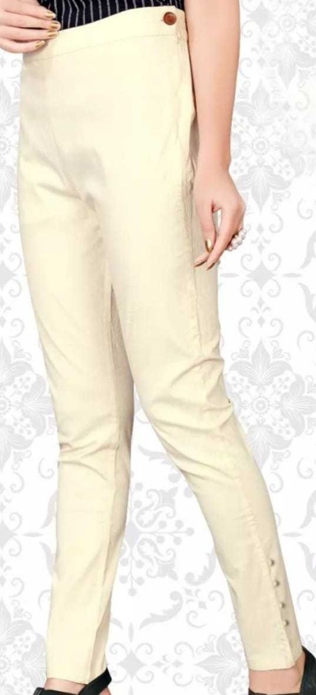 Women Cream Colour Pant Buy Cream Colour Pant Online  InWeave