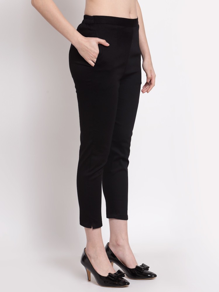 Buy MADAME Blue Regular Fit Trousers for Women Online  Tata CLiQ