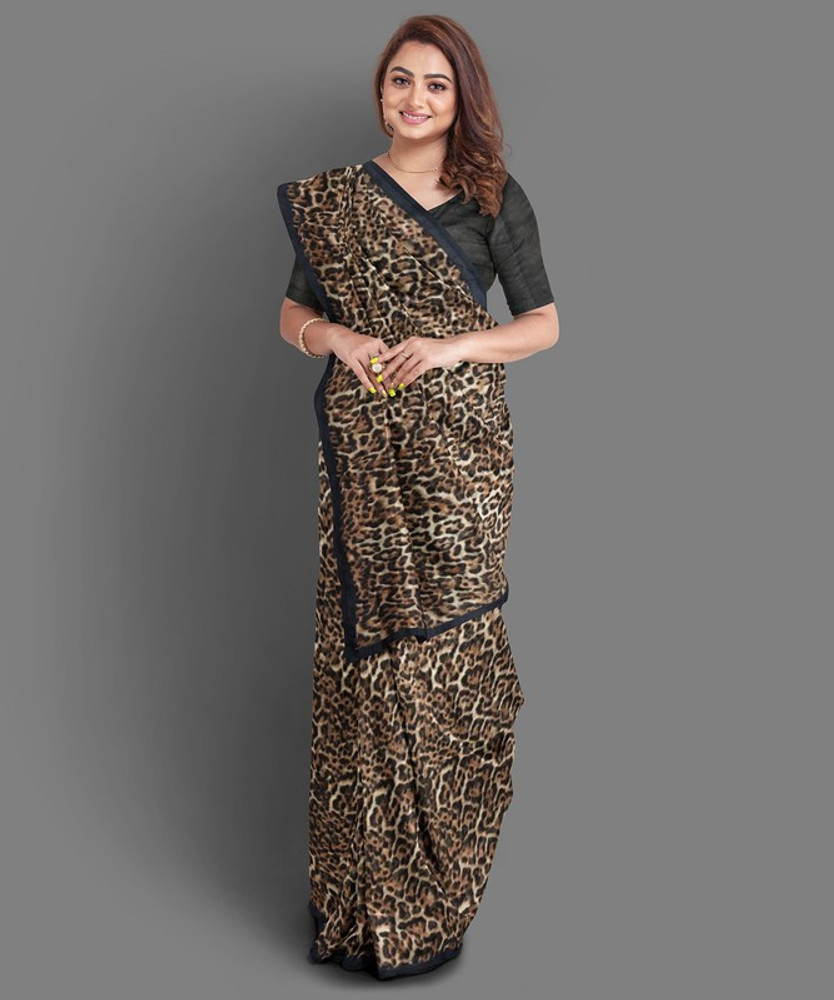Discover 152+ tiger print saree super hot vietkidsiq.edu.vn