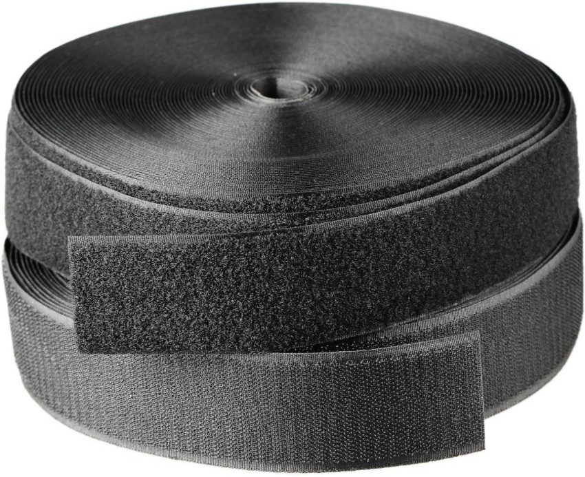 Artvelly 25 Meter Black 4 Inch (50 mm) Width Velcro Hook and Loop Fastener  tape roll. Sew-on Velcro Price in India - Buy Artvelly 25 Meter Black 4  Inch (50 mm) Width